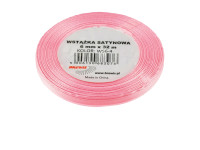 Wstążka satynowa 6mmx32m pudrowy róż Brewis